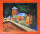 Jageswer dhaam with pichoda (ART_9053_75217) - Handpainted Art Painting - 18in X 18in