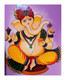 Devotion Of Ganesha - 4 (ART_8015_75178) - Handpainted Art Painting - 36in X 48in