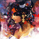 Radha waiting for Krishna . (ART_9031_75347) - Handpainted Art Painting - 14in X 14in