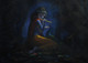 His Personal Moments - Krishna (ART_1246_66696) - Handpainted Art Painting - 36in X 24in