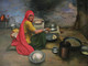 Richness of Simplicity - The Mega Kitchens (ART_1246_28943) - Handpainted Art Painting - 36in X 24in