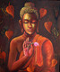 The Buddha (ART_6744_75885) - Handpainted Art Painting - 20in X 24in