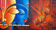 THE DIVINE RADHA KRISHNA PAINTING (ART_3319_76211) - Handpainted Art Painting - 48in X 24in