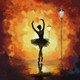 Classic one - ballerina canvas painting  (ART_9101_76231) - Handpainted Art Painting - 8in X 10in