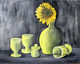 Sunflower PGN (ART_9085_76312) - Handpainted Art Painting - 11in X 8in