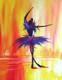 An Acrylic Artwork - Dancing Girl on own way (ART_9101_76218) - Handpainted Art Painting - 9in X 10in