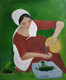 Traditional Indian woman  (PRT_9087_76215) - Canvas Art Print - 20in X 24in