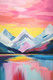 Mountains and Lake (PRT_9090_76049) - Canvas Art Print - 17in X 26in