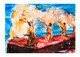 Assi ghat morning aarti (PRT_9071_76022) - Canvas Art Print - 24in X 17in