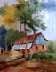 INDIAN VILLAGE (ART_8950_76506) - Handpainted Art Painting - 14in X 11in