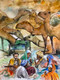 Camels (ART_3512_76525) - Handpainted Art Painting - 12in X 15in
