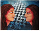 Mind Games  (ART_8814_76540) - Handpainted Art Painting - 26in X 20in