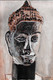 HEAD OF BUDDHA-4 (ART_6175_76673) - Handpainted Art Painting - 18in X 24in