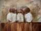 Three Little Birdies (ART_9115_76662) - Handpainted Art Painting - 7in X 7in