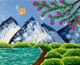 The Mountains  (ART_9121_76620) - Handpainted Art Painting - 20in X 16in