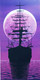 Purple Moon  (ART_8203_76755) - Handpainted Art Painting - 12in X 24in