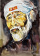 Sai Baba (ART_585_76741) - Handpainted Art Painting - 10 in X 12in