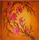Branch of a flowering tree- curved (ART_9064_76716) - Handpainted Art Painting - 26in X 30in