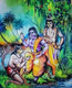 Ramayana (ART_5038_76839) - Handpainted Art Painting - 24in X 36in