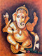 GANESHA PAINTING (ART_3319_69065) - Handpainted Art Painting - 24in X 36in