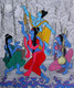Shova Parvati (ART_3324_76886) - Handpainted Art Painting - 34in X 41in