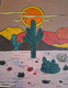 Boho desert artwork  (ART_8779_76853) - Handpainted Art Painting - 10in X 12in