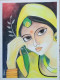 MEERA HUI DIWANI (ART-8830-100111) - Handpainted Art Painting - 12 in X 16in