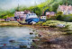 Boats (ART-7460-100085) - Handpainted Art Painting - 16 in X 12in