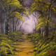 Deep Forest (ART-8067-100100) - Handpainted Art Painting - 10 in X 10in