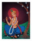 Krishna Murari (ART-1609-100270) - Handpainted Art Painting - 32 in X 44in