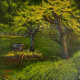 Umbrella Tree (PRT-8067-100277) - Canvas Art Print - 18in X 18in