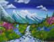 Scenic Beauty (ART-8990-100329) - Handpainted Art Painting - 18 in X 20in