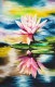 Lotus (ART-329-100385) - Handpainted Art Painting - 16 in X 24in