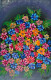 Multi Colored Flowers, Handmade Painting (ART-8891-100355) - Handpainted Art Painting - 20 in X 31in