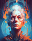 Sci-Fi Old Lady (PRT-9116-100443) - Canvas Art Print - 48in X 60in