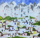 Aura In The City (ART-15065-100581) - Handpainted Art Painting - 24 in X 24in