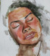 Woman (ART-7901-100598) - Handpainted Art Painting - 10 in X 11in