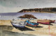 Boat (ART-7901-100608) - Handpainted Art Painting - 11 in X 7in