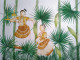 Green Land Traditional Mohiniyattam (ART-8972-100643) - Handpainted Art Painting - 16 in X 12in