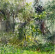 Corner In A Garden (ART-8841-100716) - Handpainted Art Painting - 11 in X 11in