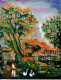 GREEN LANDSCAPE-1 (ART-6175-100701) - Handpainted Art Painting - 16 in X 20in