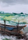 BOAT (ART-8950-100733) - Handpainted Art Painting - 8 in X 12in