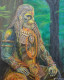 Ram Bhakt Hanuman (ART-15174-100831) - Handpainted Art Painting - 18 in X 24in