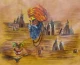 Sadhu (ART-8800-100988) - Handpainted Art Painting - 23in X 18in