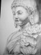 Budha Artwork With Graphite (ART-8823-101183) - Handpainted Art Painting - 11 in X 16in