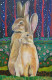 Rabbits Of Alice (ART-15218-101219) - Handpainted Art Painting - 34 in X 38in