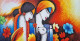 The Divine Radha Krishna Painting (ART-3319-101175) - Handpainted Art Painting - 48 in X 24in