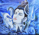 Mahadev Face Artwork (ART-8507-101334) - Handpainted Art Painting - 20 in X 20in