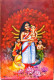 Maa Durga With Her Family (ART-15414-101575) - Handpainted Art Painting - 16 in X 20in