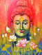 Buddha (ART-15414-101574) - Handpainted Art Painting - 36 in X 48in